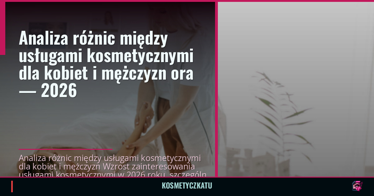 Analiza różnic między usługami kosmetycznymi dla kobiet i mężczyzn ora — 2026