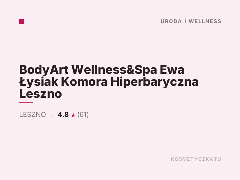BodyArt Wellness&Spa Ewa Łysiak Karboksyterapia Leszno
