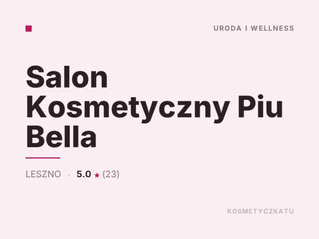 Salon Kosmetyczny Piu Bella