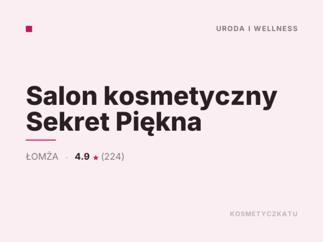 Salon kosmetyczny Sekret Piękna