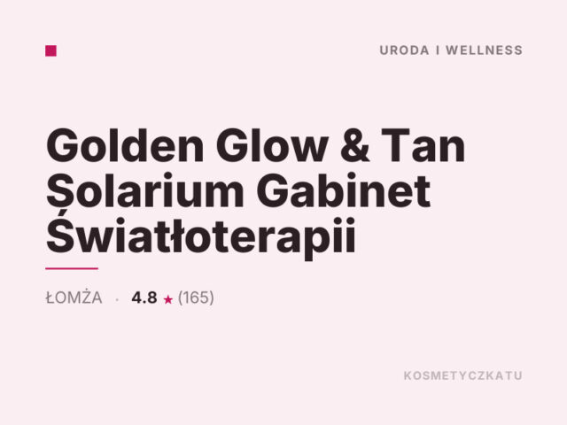 Golden Glow & Tan Solarium Gabinet Światłoterapii