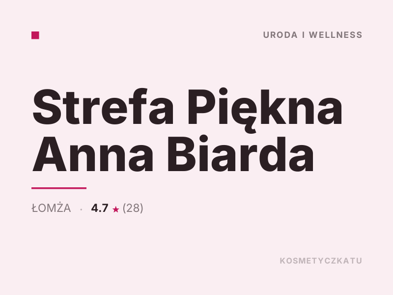 Strefa Piękna Anna Biarda kosmetyka i pielęgnacja dla mężczyzn Łomża