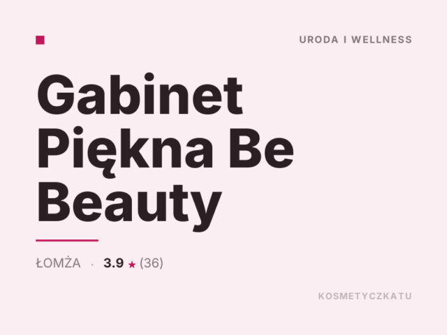 Gabinet Piękna Be Beauty