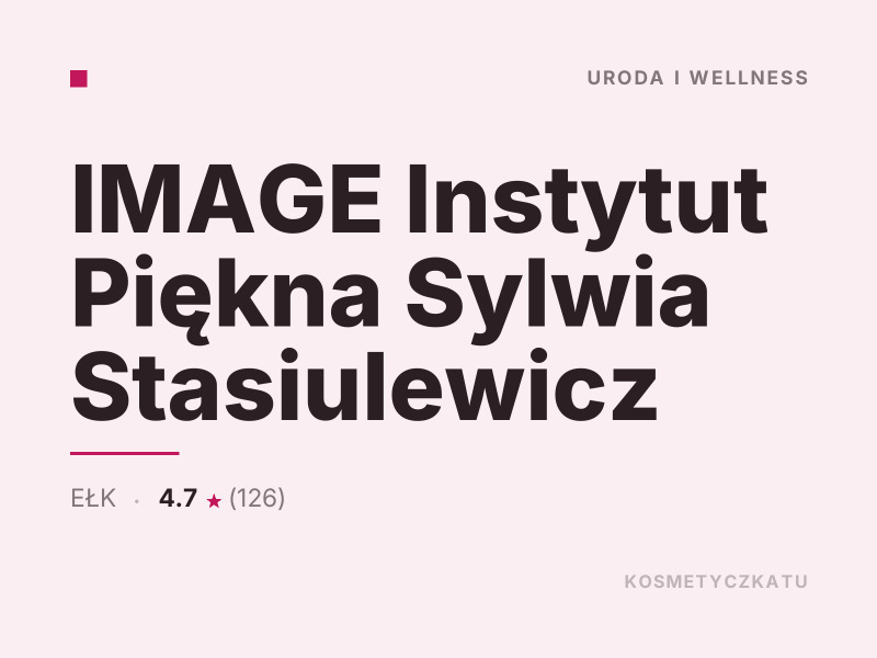 IMAGE Instytut Piękna Sylwia Stasiulewicz masaż relaksacyjny Ełk