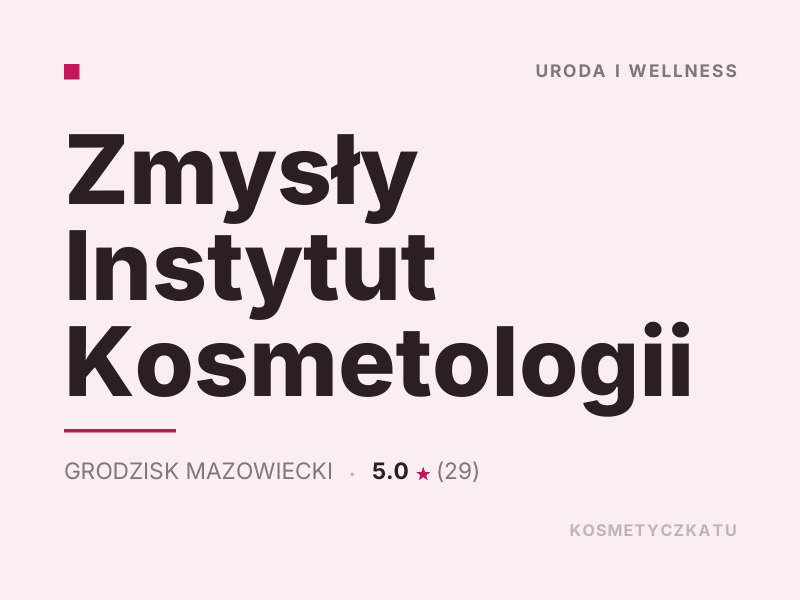 Zmysły Instytut Kosmetologii masaż relaksacyjny Grodzisk Mazowiecki