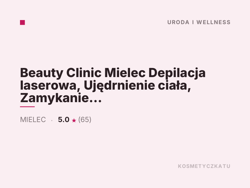 Beauty Clinic Mielec Depilacja laserowa
