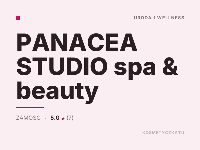 PANACEA STUDIO spa & beauty masaż i SPA Zamość