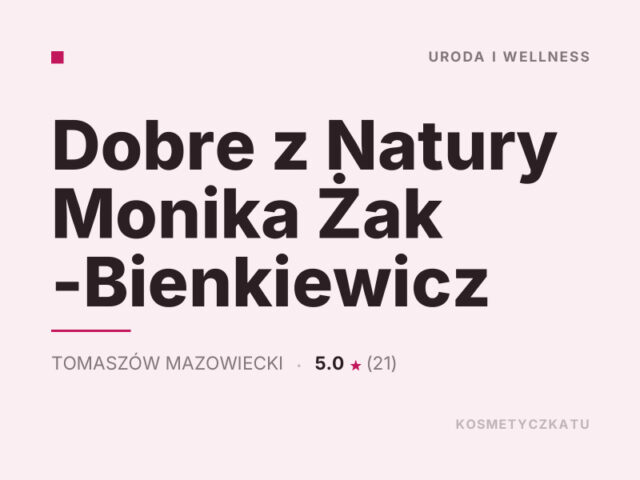 Dobre z Natury Monika Żak -Bienkiewicz