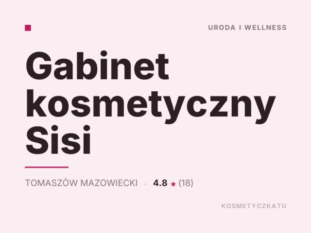Gabinet kosmetyczny Sisi
