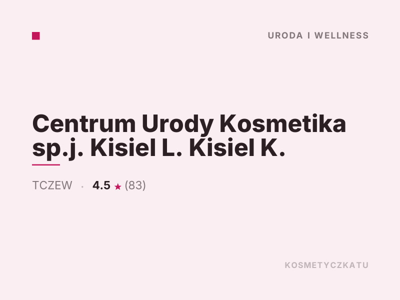 Centrum Urody Kosmetika konsultacje dermokosmetyczne Tczew