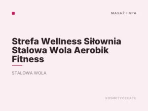 Strefa Wellness Siłownia Stalowa Wola Aerobik Fitness